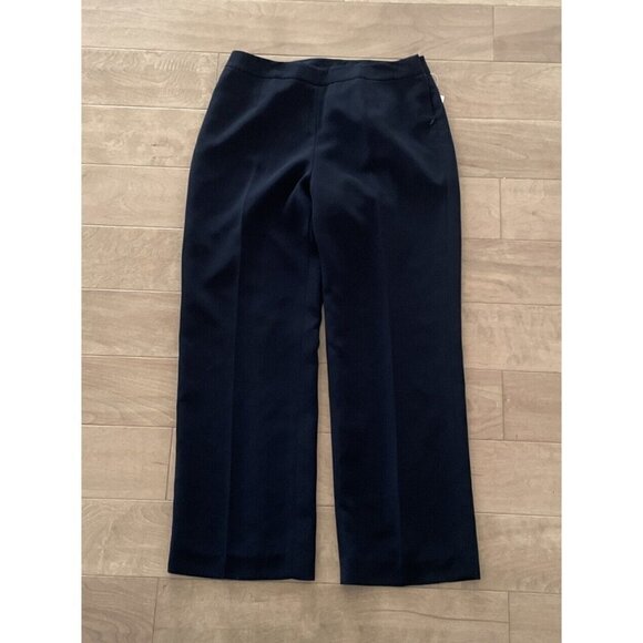Kasper New Women's Black Side-zip Black Petite Pants Size 10P - Picture 1 of 4